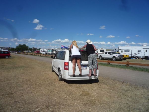 Buffy &amp; Boof Riding Back to Camp