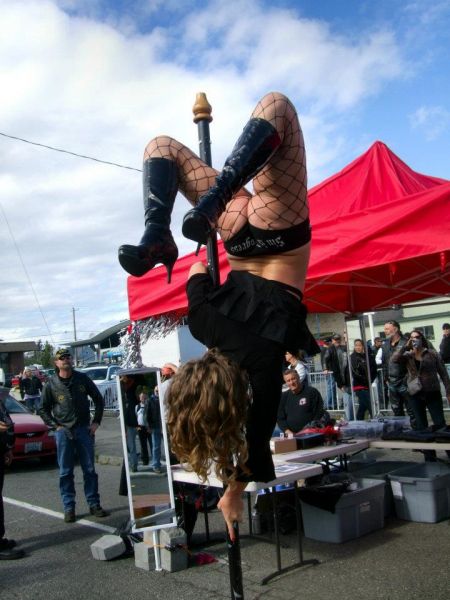 Gotta love a good pole-dancer!