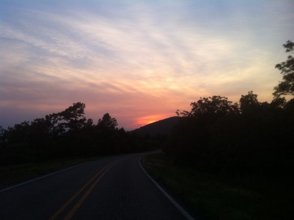 Sunset on the Talimena Scenic Drive