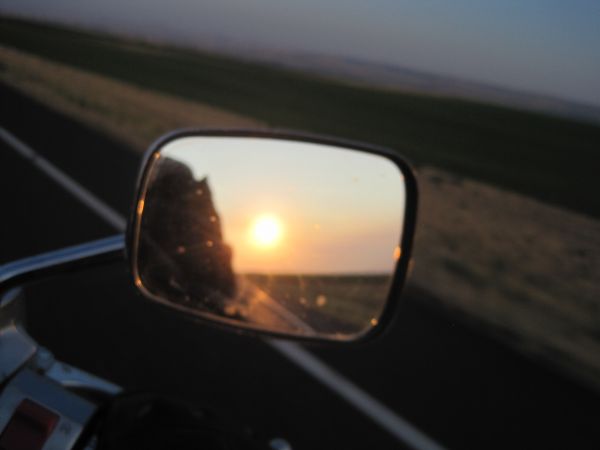 Rearview Sunset