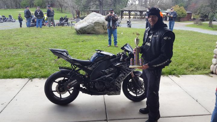 Ride-in bike show winner Spike