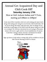 Annual Get Acquainted Day and Chili Cook Off!