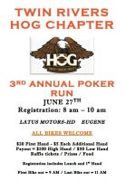 Twin Rivers HOG Chapter 3rd Annual Poker Run