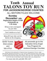 10th Annual Talons Toy Run