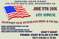 6th Annual "Support Our Veterans" Ride & Picnic