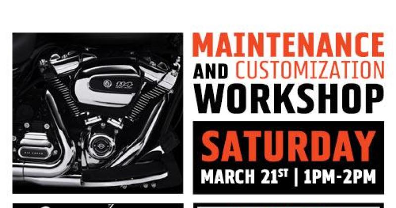 Maintenance & Customization Workshop *CANCELED*