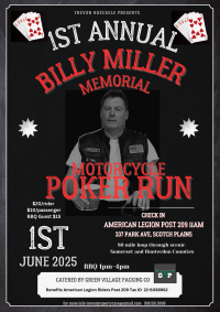 1ST ANNUAL BILLY MILLER MEMORIAL POKER RUN 