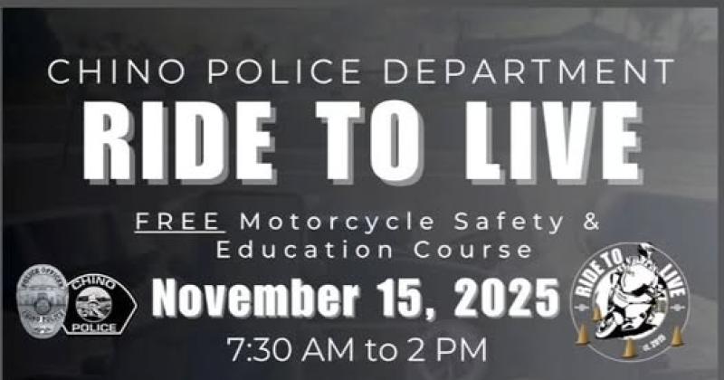 Chino PD Ride to Live Safety Event