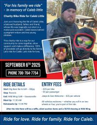Motorcycle ride in memory of Caleb Little