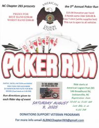 ALR NC Chapter 265 5th Annual Poker Run