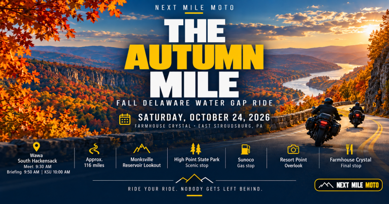 THE AUTUMN MILE | NEXT MILE MOTO | October 24, 2026