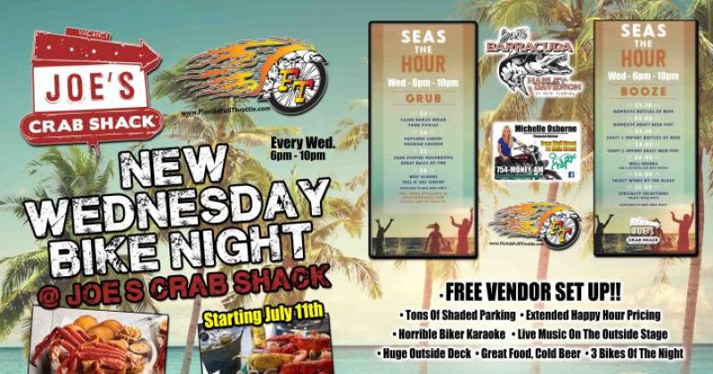 Wednesday Bike Night at Joe's Crab Shack