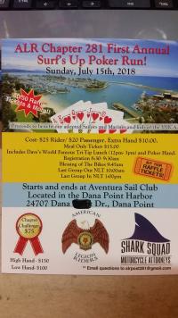 ALR 281 First Annual Surfs Up Poker Run!