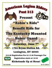  "Robins Ride" Benefit  for Ky. Mounted Honor Guard
