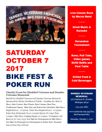 Dundee Veterans Memorial 2nd Annual Bike Show & Poker Run