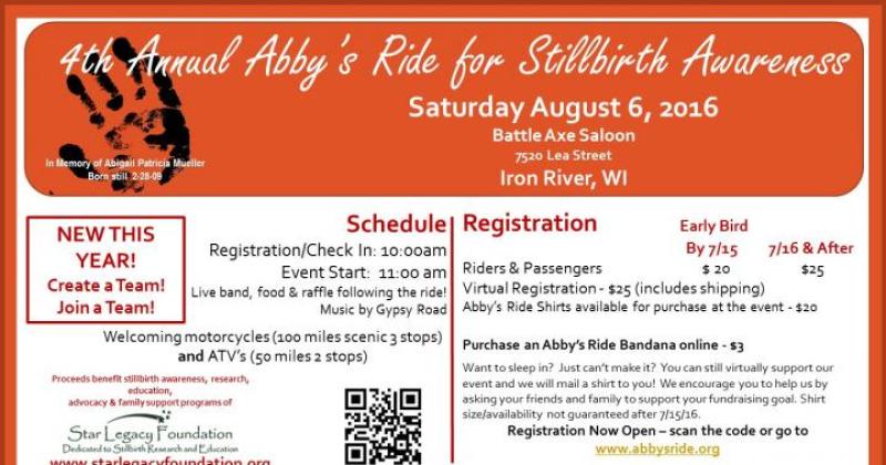 4th Annual Abby's Ride for Stillbirth Awareness