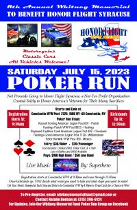 8th Annual Whitney Memorial Poker Run to benefit Honor Flight Syracuse