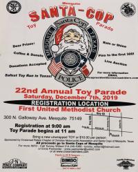 Mesquite Santa-Cop Toy Parade