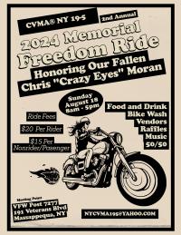 CVMA 19-5 Memorial Freedom Ride 2024 * NEW DATE*