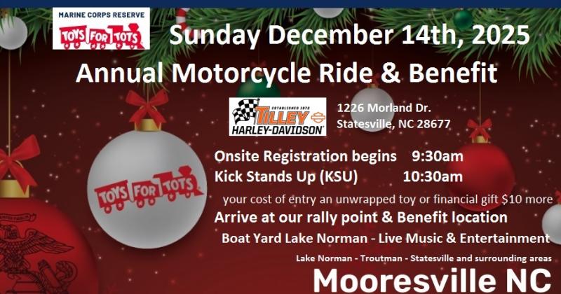 Annual TOYS FOR TOTS motorcycle toy run
