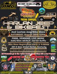 AMG/BOA HARLAN JEEP and BIKEFEST and Jeep/Bike Show!!