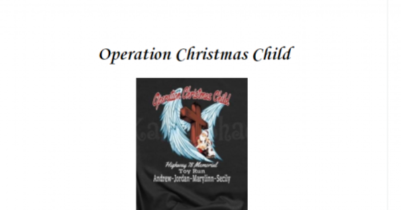 Operation Christmas Child Highway 78 Memorial toy Ride