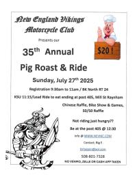 New England Vikings Motorcycle Clubs Annual Pig Roast & Ride
