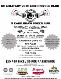 U.S. Military Vets MC - Sidney Poker Run