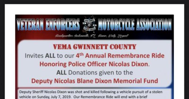 Vema Gwinnett’s 4th annual remembrance ride