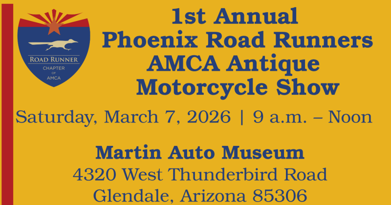 Phoenix Road Runner AMCA antique motorcycle show