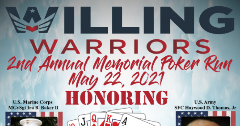 Willing Warriors 2nd Annual Memorial Poker Run