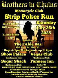 BROTHERS IN CHAINS MC Annual Strip Poker Run