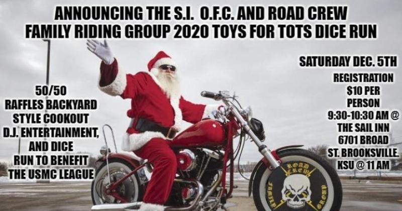 SI OFC and Road Crew Family Riding Group 2020 Toys for Tots Dice Run