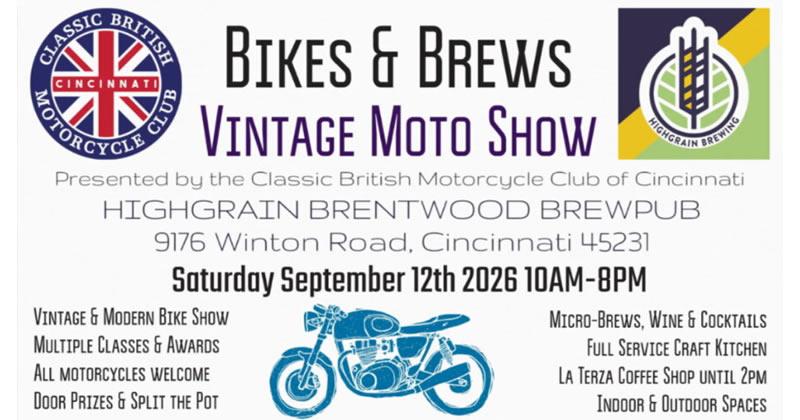 2026 Bikes & Brews Vintage Moto Show