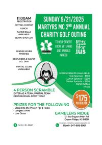 Martyrs 2nd Annual Charity Golf Outing