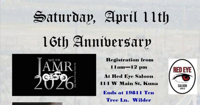 Jim Adams Memorial Ride 2026