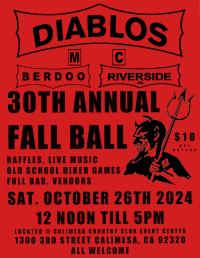 30th Annual FALL BALL DIABLOS MC BERDOO/RIV.CO