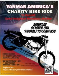 Yanmar Americas 1st Benefit Ride for Good Neighbor Homeless Shelter