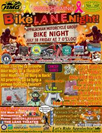 AMG "BIKE NIGHT in the BURG" at the LANE THEATER! 