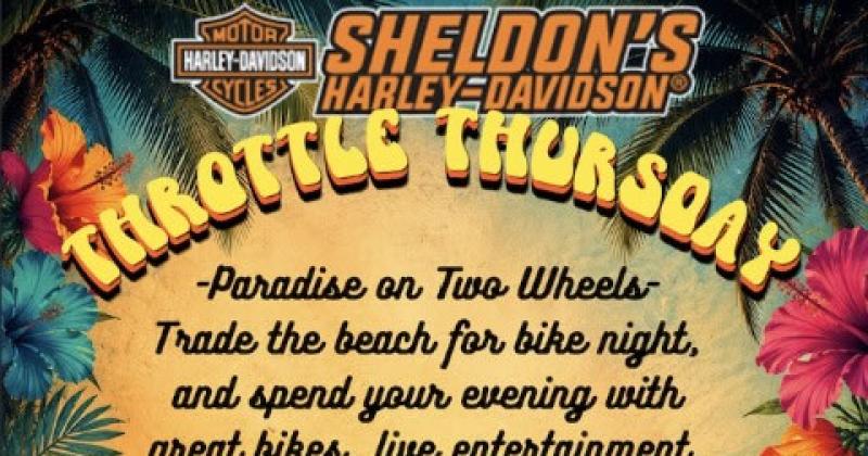 Sheldon's Throttle Thursday Tropical theme
