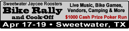 Sweetwater Jaycee Rooster Motorcycle Rally, Swap meet & Cook-Off